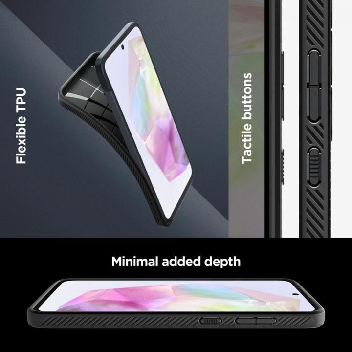 Actual product image Spigen Liquid Air Sam A35 5G czarny/matte black ACS07519 (Samsung Galaxy A35)