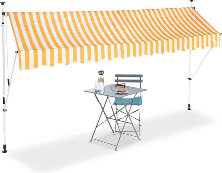Image du produit Relaxdays Marquise de balcon sans perçage (3.50 m)