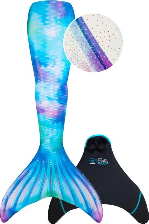 Immagine prodotto Fin Fun Pinna di sirena "Edizione limitata" Onde acquarellate