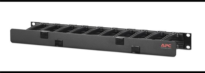 Actual product image APC Horizontal Cable Manager 1Ux4inch 10cm Deep SingleSided with Cover