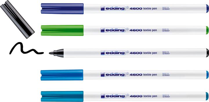 Actual product image Edding Textile pen 4600 (Sorted, 1 mm, 5 x)