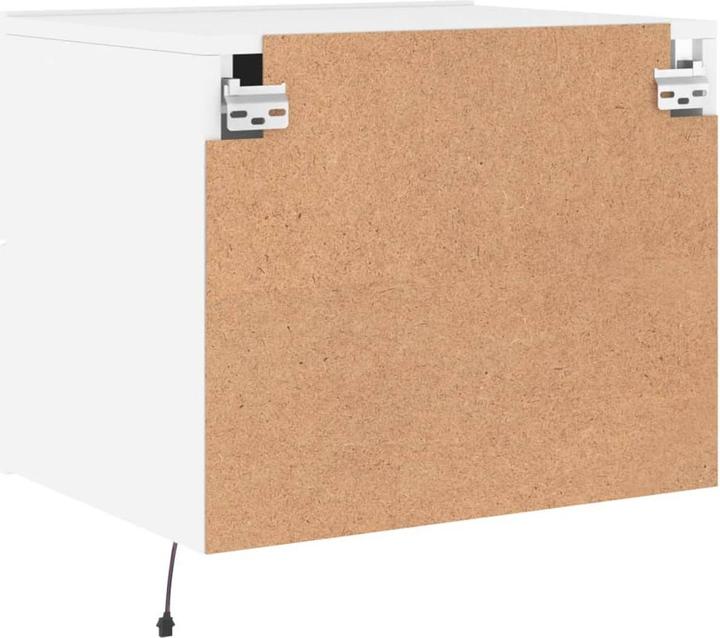 Image du produit VidaXL Tables de chevet murales avec lampes LED 2 pcs. Blanc,Couleur (50 x 39 x 41 cm)