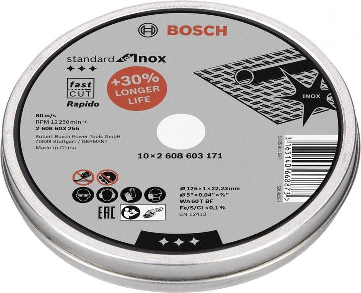 Bosch Professional Zubehör PRO Stainless Steel and Metal cutting disc, 125 x 1 x 22.23 mm