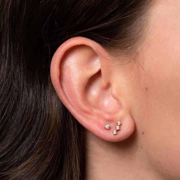 Xenox Piercings Einzel Ohrstecker (Silber 925)