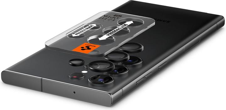 Actual product image Spigen Optics Pro Camera Sam S23 Ultra 2szt./2pcs czarny/black AGL05950 (2 Piece, Samsung Galaxy S23 Ultra)