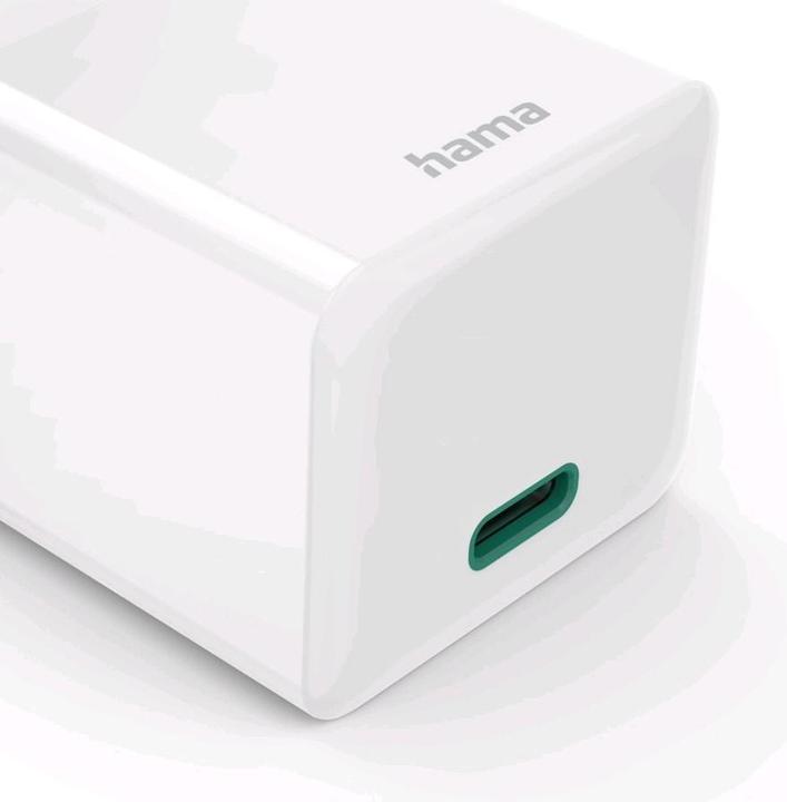 Produktbild Hama Schnellladegerät, USB-C, PD/Qualcomm®/GaN, Mini-Ladegerät, 30 W, Weiss (30 W)