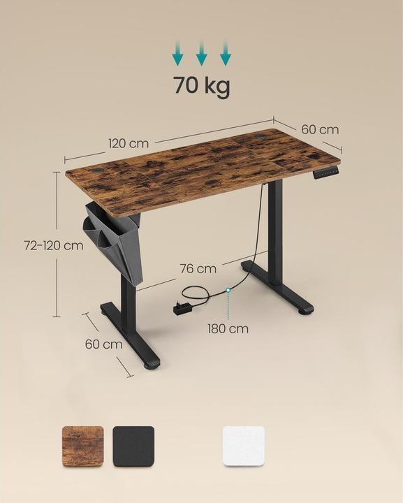 Produktbild Songmics Stehtisch (120 x 60 x 120 cm)