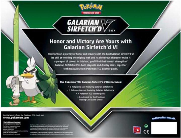 Actual product image Pokémon Galarian Sirfetch'd V-Box (English, Booster Pack)