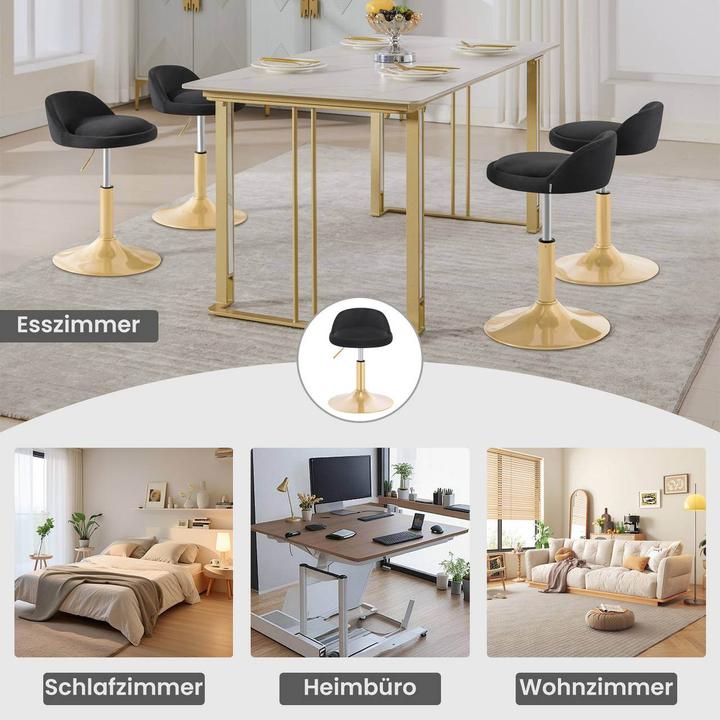 Actual product image Woltu Height-adjustable make-up stool