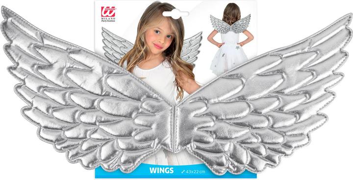 Image du produit Widmann Ailes d'ange argentées en plastique pour enfants 43x22cm