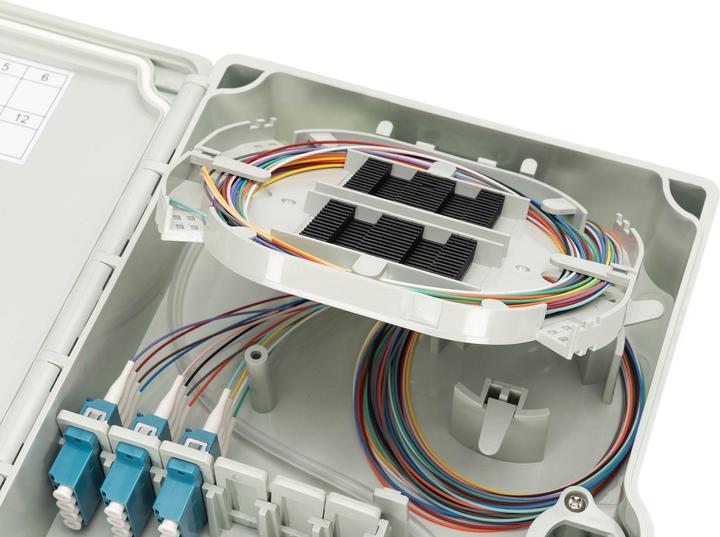 Image du produit Digitus Boîtier de distribution FTTH, monomode, LC-PC Raccords pré-connectés, pigtails