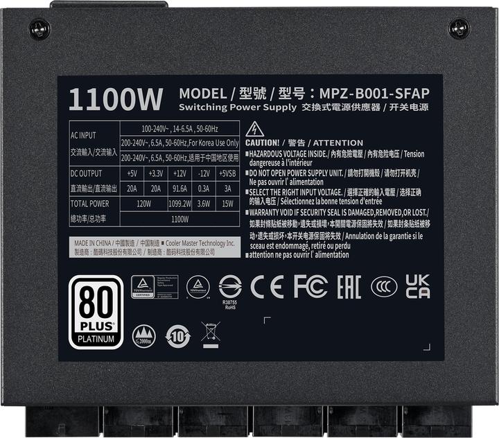 Immagine prodotto Cooler Master V SFX Platino 1100 (1100 W)