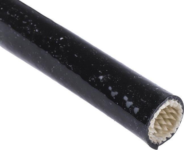 Produktbild Rs Pro Kabelschlauch Schwarz Silikongummi Glas für Kabel-Ø 8mm bis 12.8mm, Länge 1m Umflochtener De (Kabeldurchlass, 10.50 cm)