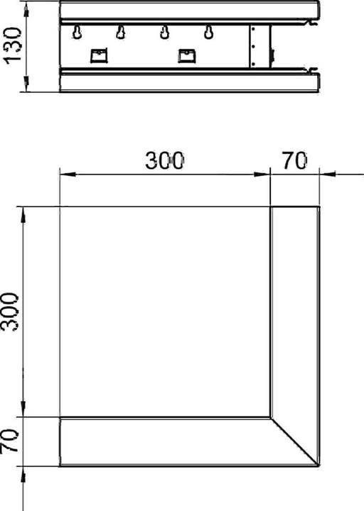 Actual product image OBO Bettermann Outside corner GEB-K 70x130mm UT 90° ST rws RAL9010 hfr besch (7 cm)