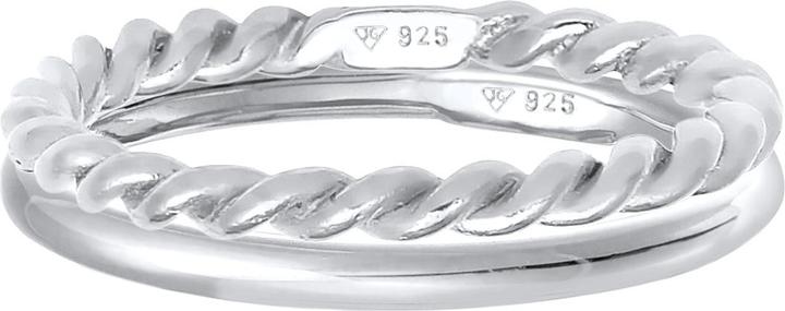 Actual product image Elli Ring Basic Twisted Set of 2 925 Silver (58, 925 Silver)