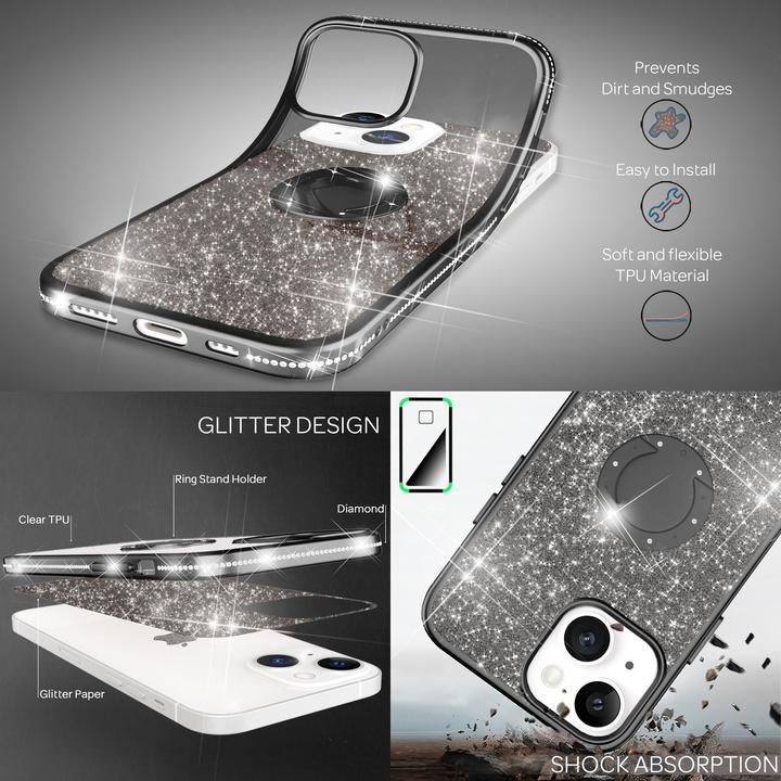 Immagine prodotto Nalia Anello Glitter Silicone Cover (Apple iPhone 13)