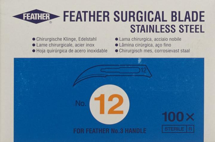 Produktbild Feather Skalpellklingen steril Nummer 12, 100 Stück