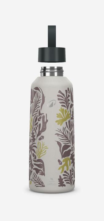 Image du produit Quechua Gourde 100 inox 1l avec bouchon à vis pour la randonnée - Flower (1 l)