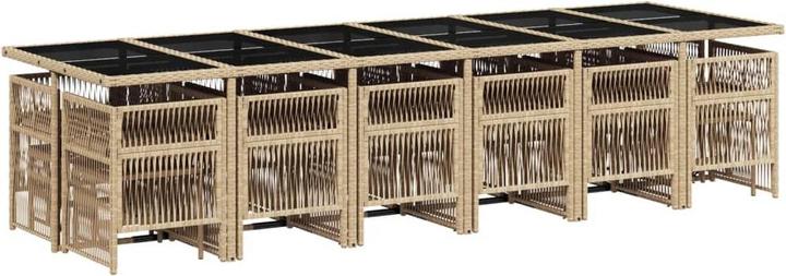 Immagine prodotto VidaXL Mobili da giardino set da pranzo set da giardino gruppo di sedute 17 pezzi in poly rattan beige (330 cm)