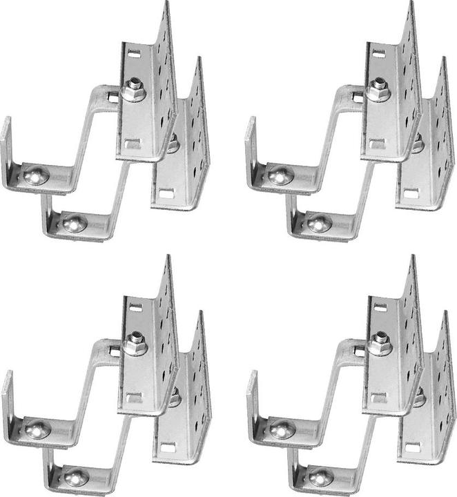 Immagine prodotto Offgridtec Kit di fissaggio con ganci per tetto, regolabile in 3 direzioni (per tegole) per il montaggio su