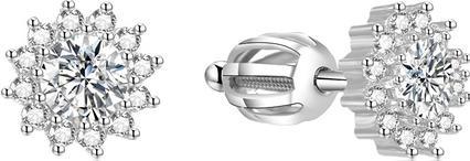 Image du produit Beneto Boucles d'oreilles en argent avec zircons AGUP1607S (L)