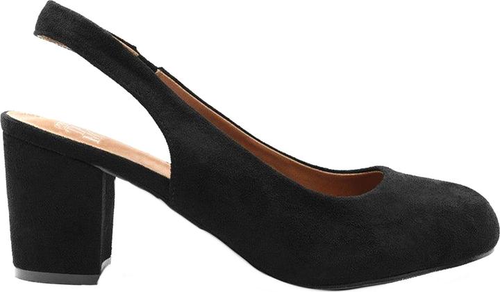 Actual product image Where's That From Womens/Ladies Edith Suede Sling Back Extra Wide Block Heel Shoes (38)
