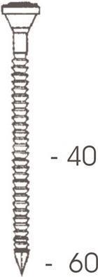 Actual product image BEA Anchor nail R20 4.0x60mm grooved DIN1052 TFK III PU=1000 (pack of 1000 pcs) (1000 Piece, 60 mm)
