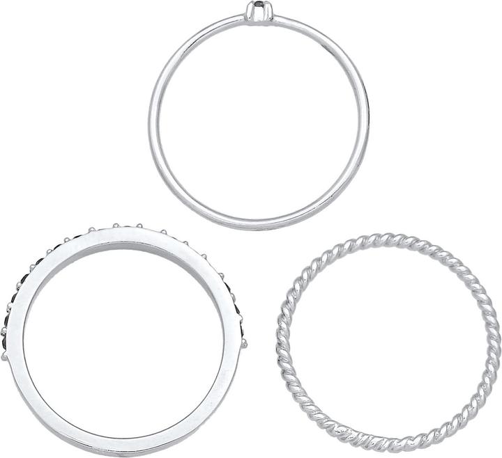Produktbild Elli Ring Set, Solitär-Ring, Twisted (66, 925 Silber)