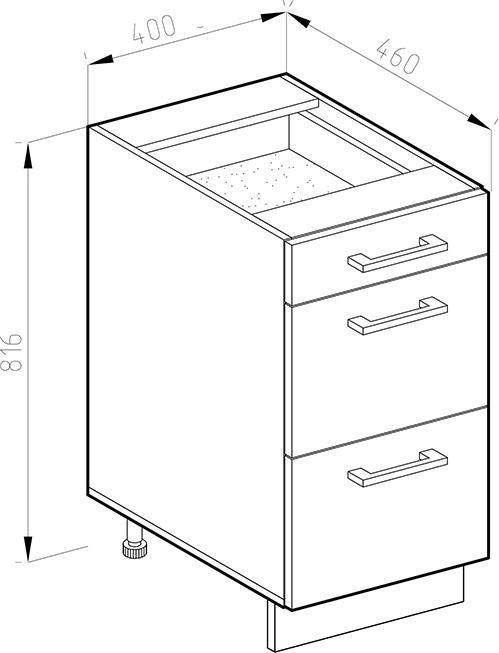 Actual product image Vicco Küchenunterschrank R-Line (40 x 60 x 81.5 cm)