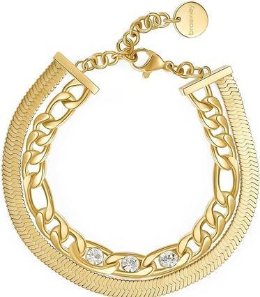 Brosway Gold Plated Symphonia Crystal Double Bracelet BYM112
