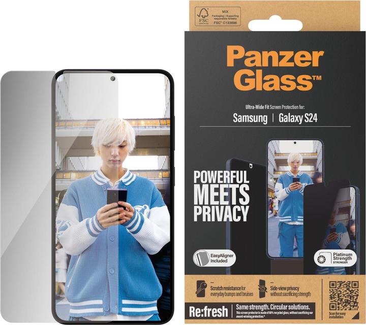 Productafbeelding PanzerGlass Privacy (1 Stuk, Samsung Galaxy S24)
