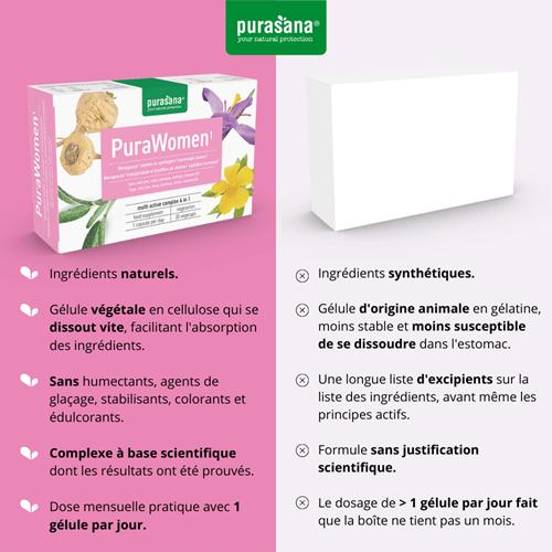 Immagine prodotto Purasana PuraWOMEN 6 in 1 Complesso vitaminico Vegetariano (30 Pezzo/i, Pillole, 23.20 g)