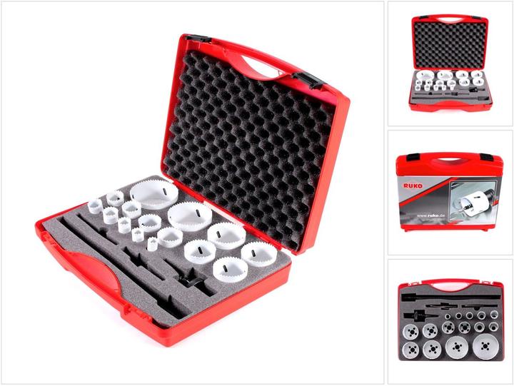 Image du produit Ruko Jeu de scies cloches (16 mm, 19 mm, 21 mm, 24 mm, 25 mm, 29 mm, 32 mm, 37 mm, 40 mm, 48 mm, 51 mm, 54 mm, 60 mm, 73 mm, 83 mm)