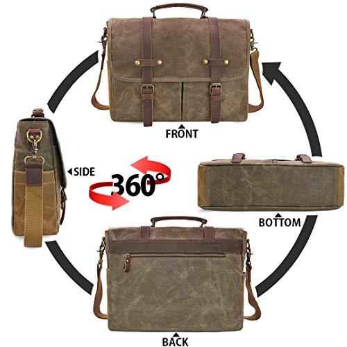 Produktbild Only-Bags.Store Herren Umhängetaschen Aktentasche Laptoptasche Wasserdichtes Segeltuch Grosse Arbeitstasche