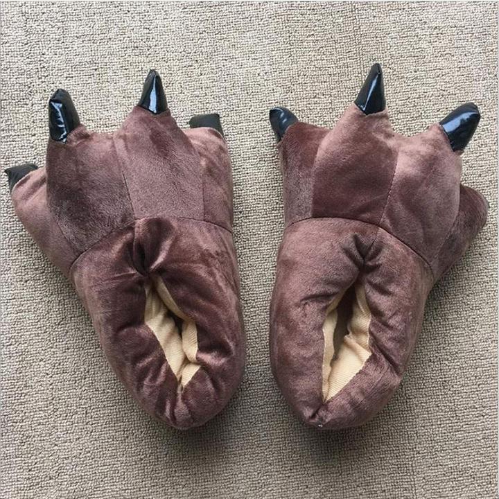 Image du produit JTI Chaussons souples à griffes, Marron - taille 39-45 (39, 40, 41, 42, 43, 44, 45)