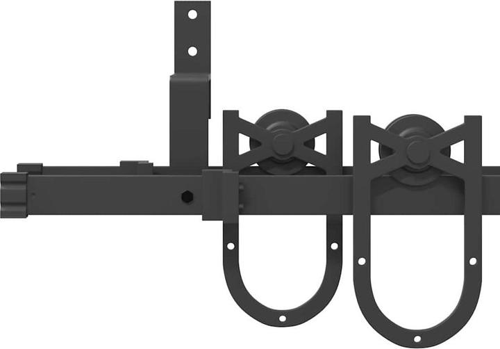 Immagine prodotto VidaXL Set di ferramenta per porte scorrevoli 200 cm acciaio nero Set di ferramenta per porte scorrevoli