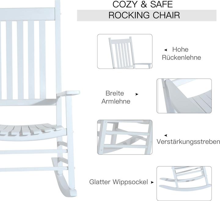 Actual product image Outsunny Rocking Chair with Armrest