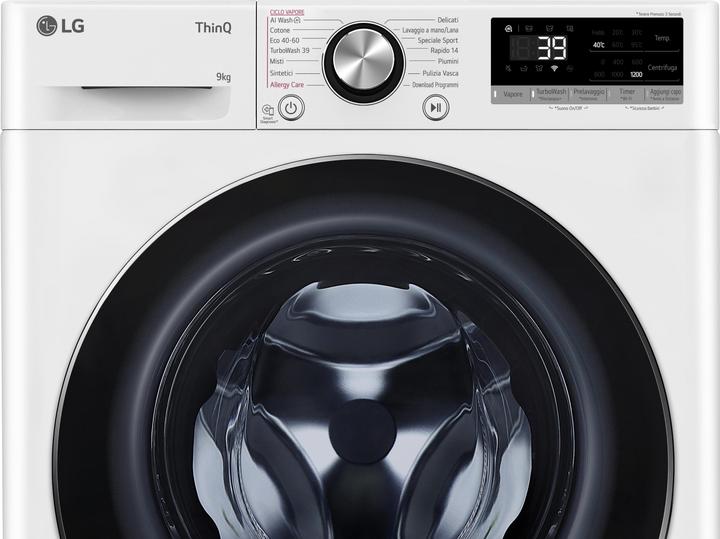 Image du produit LG F2R7S09TSWC Lave-linge Slim 9" à chargement frontal (9 kg, Gauche)
