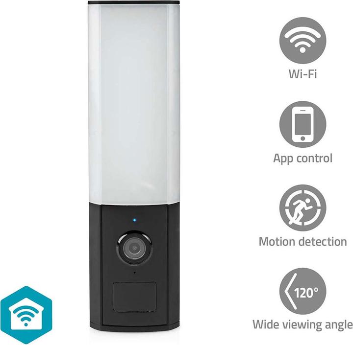 Actual product image Nedis SmartLife Outdoor Camera | Wi-Fi | Ambient Light | Full HD 1080p | IP65 | Cloud Storage (optionala (1920 x 1080 Pixels)
