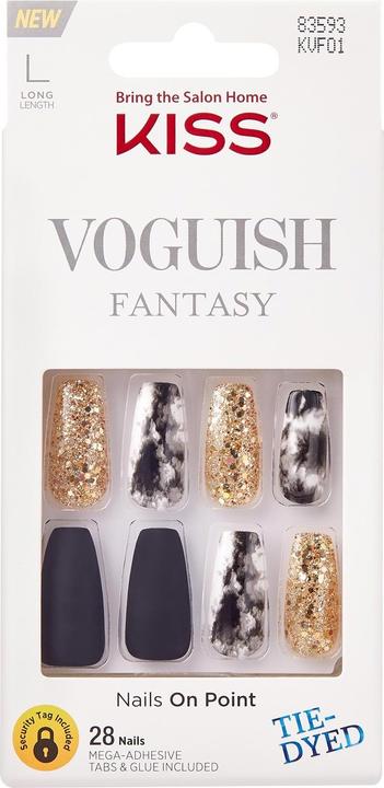 Actual product image Herba Kiss Voguish Nails - New York (Artificial nails, White, Black)