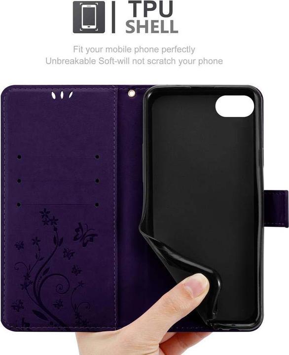 Produktbild Cadorabo Flower Book Cover (Apple iPhone 7, Apple iPhone 8, Apple iPhone SE (2nd Gen), Apple iPhone SE (3rd Gen))