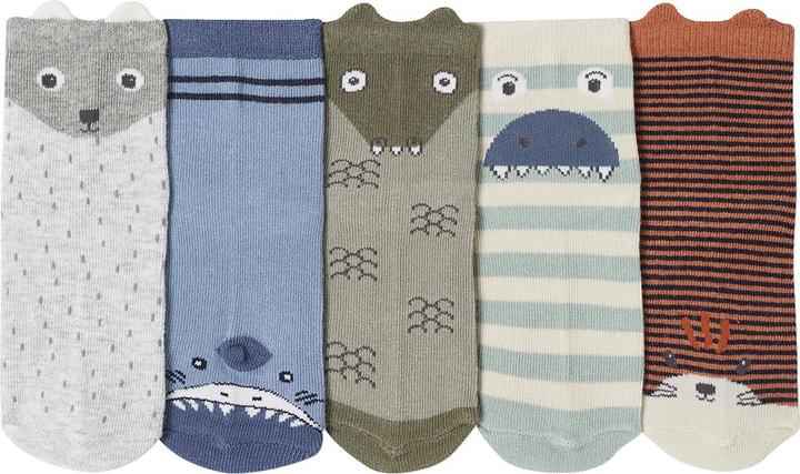 Actual product image Vertbaudet 5-pack of boys' socks with animals (5-pack, 31, 34)