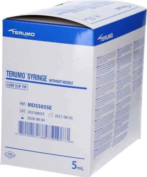 Image du produit Terumo Seringue 5ml embout Luer centré MDS 100 pcs