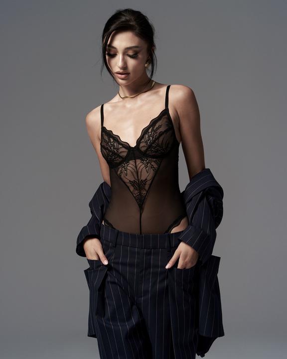 Produktbild Obsessive Exquisite Perisia Schrittloser Body Schwarz (S)