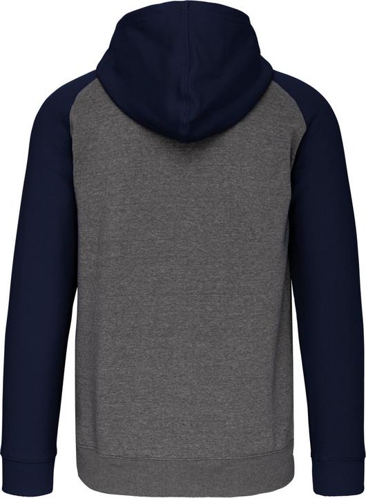 Produktbild Proact Sweatshirt Zipper mit Kapuze aus zweifarbigem Molton (XXL)