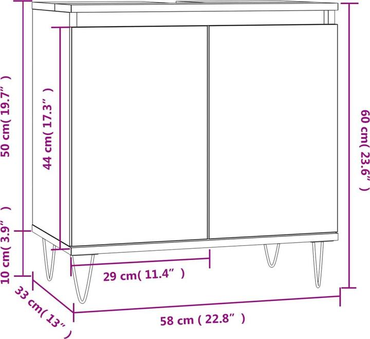 Produktbild VidaXL Lilo (58 x 33 x 60 cm)