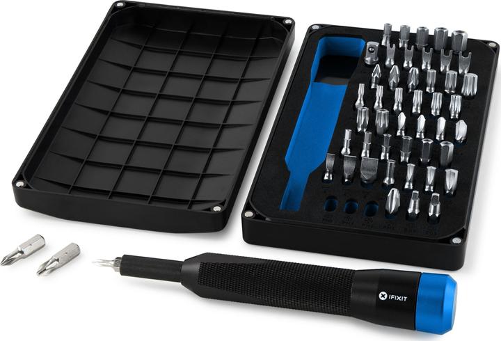 iFixit Mahi Precision Bit Set (2, 3, 4, 5, 6, 7, 3/16, TR35, T TR 27, T TR 15, 5/32, T TR 20, 8 mm ∙ TR10, TR40 ∙ 1/4, PZ 3 ∙ 4, PH 3 ∙ PZ 1, T TR 25, 7/32, T TR 30, PH0, 1/8, 8 mm ∙ 2, 3 ∙ 1, 9/64 ∙ 4, PH1, PH2, PZ2)