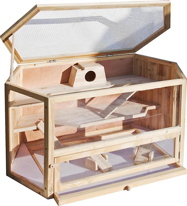 Produktbild Wiltec XXL Nagerkäfig 1150x600x580mm Holz Kleintierhaus Hamsterkäfig Mäusekäfig