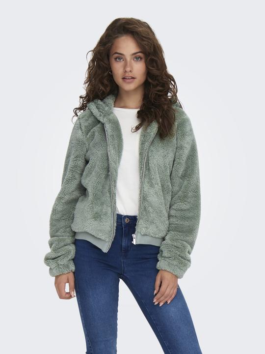 Actual product image Only Hooded jacket Teddy fur jacket (M)