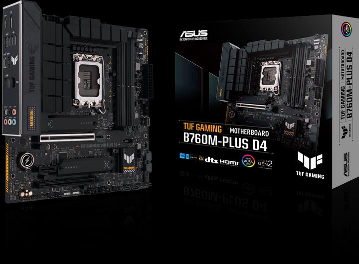 Actual product image ASUS TUF GAMING B760M-PLUS D4 (LGA 1700, Intel B760, mATX)